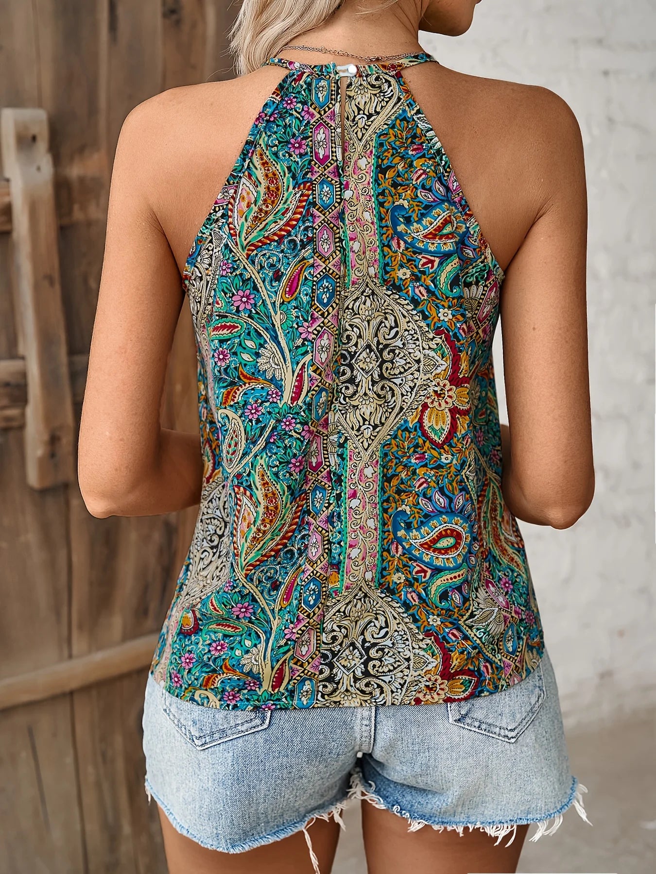 Haut dos nu Femme avec Imprimé Floral Lucyle