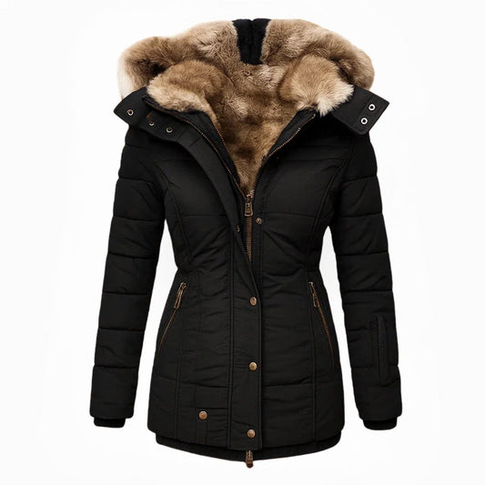 Manteau d'Hiver Femme avec Doublure en Fourrure Lucyle