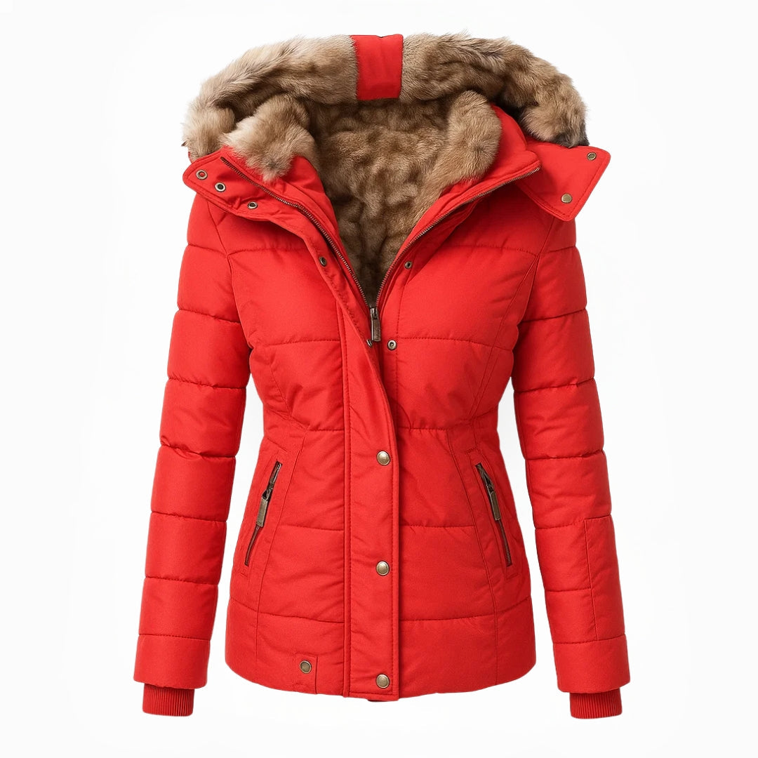 Manteau d'Hiver Femme avec Doublure en Fourrure Lucyle