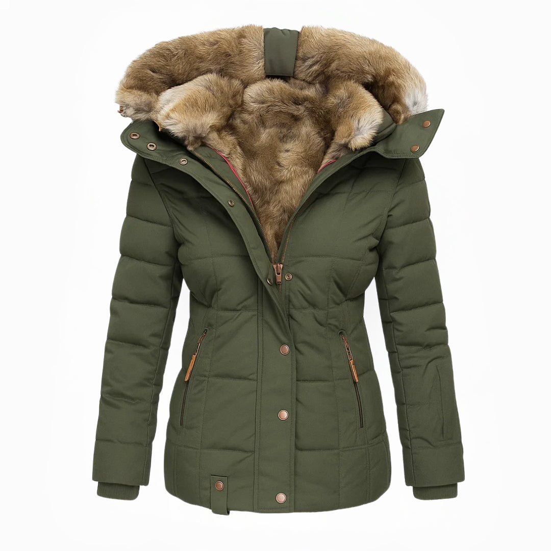 Manteau d'Hiver Femme avec Doublure en Fourrure Lucyle