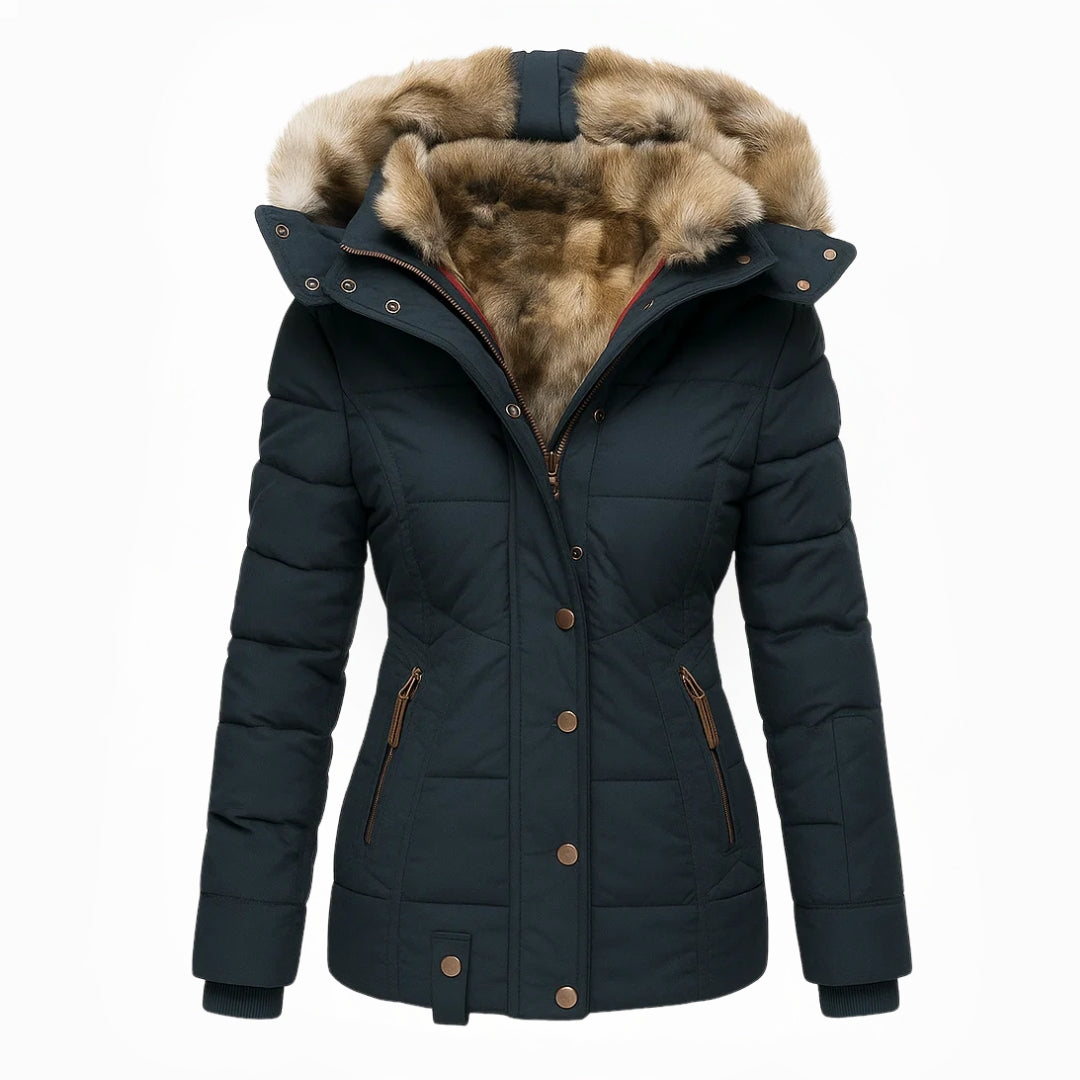 Manteau d'Hiver Femme avec Doublure en Fourrure Lucyle