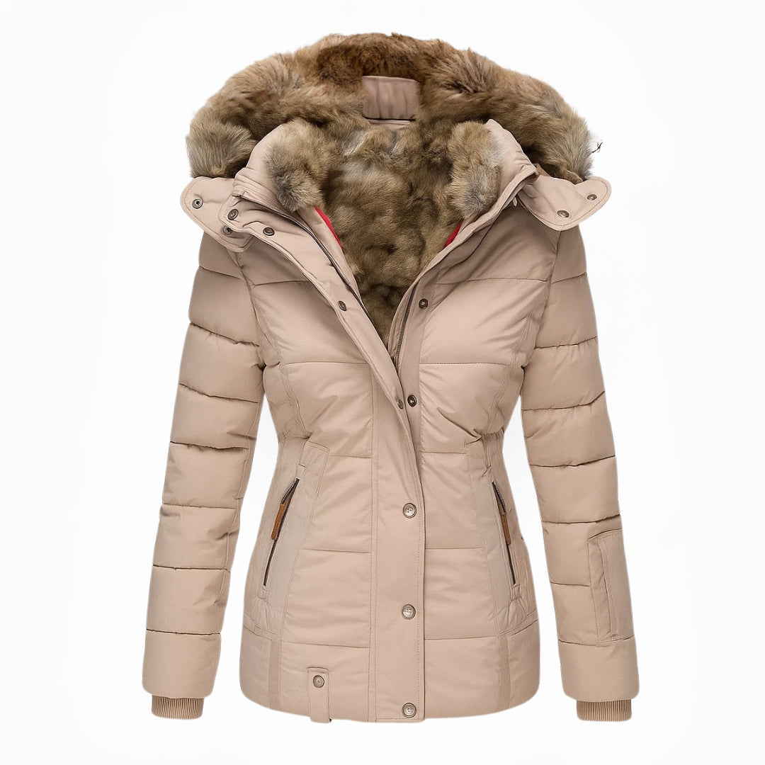 Manteau d'Hiver Femme avec Doublure en Fourrure Lucyle