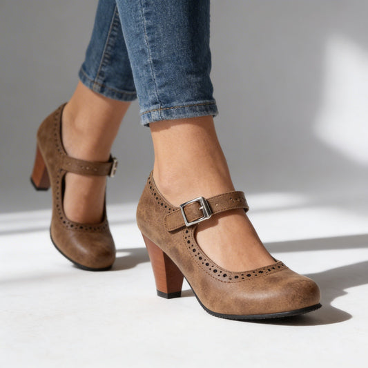 Mocassins Femme avec Boucle Vintage Confort Lucyle