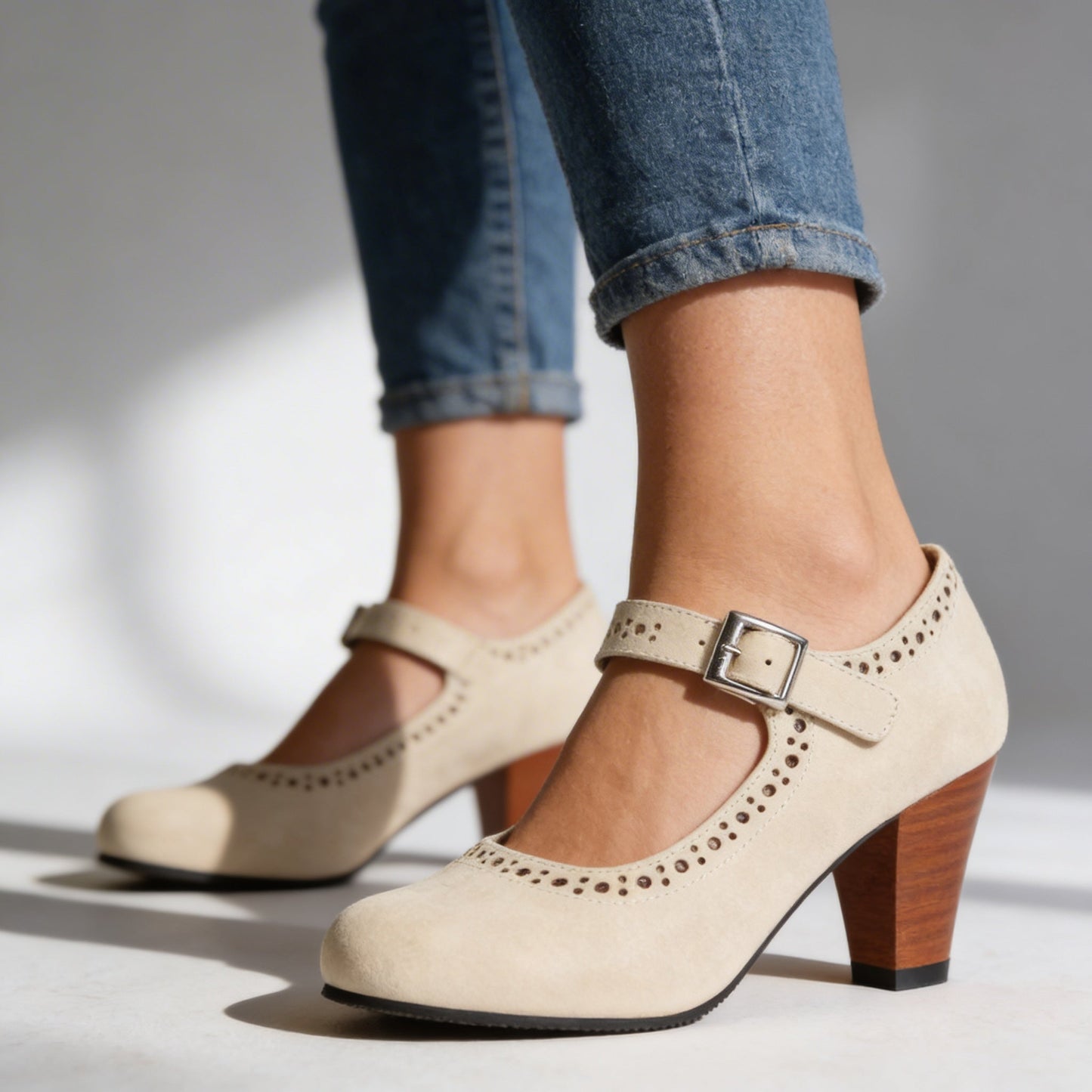 Mocassins Femme avec Boucle Vintage Confort Lucyle