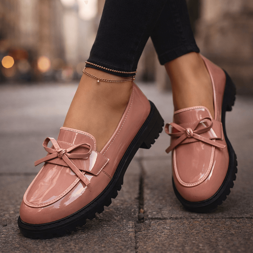 Mocassins Femme avec Détail Nœud en Cuir Lucyle