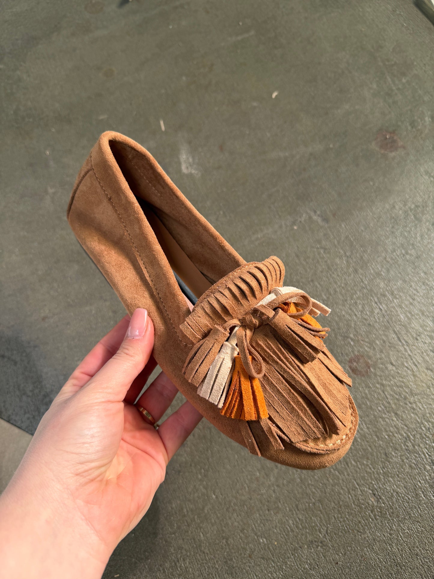 Mocassins Femme avec Franges et Nœud Lucyle
