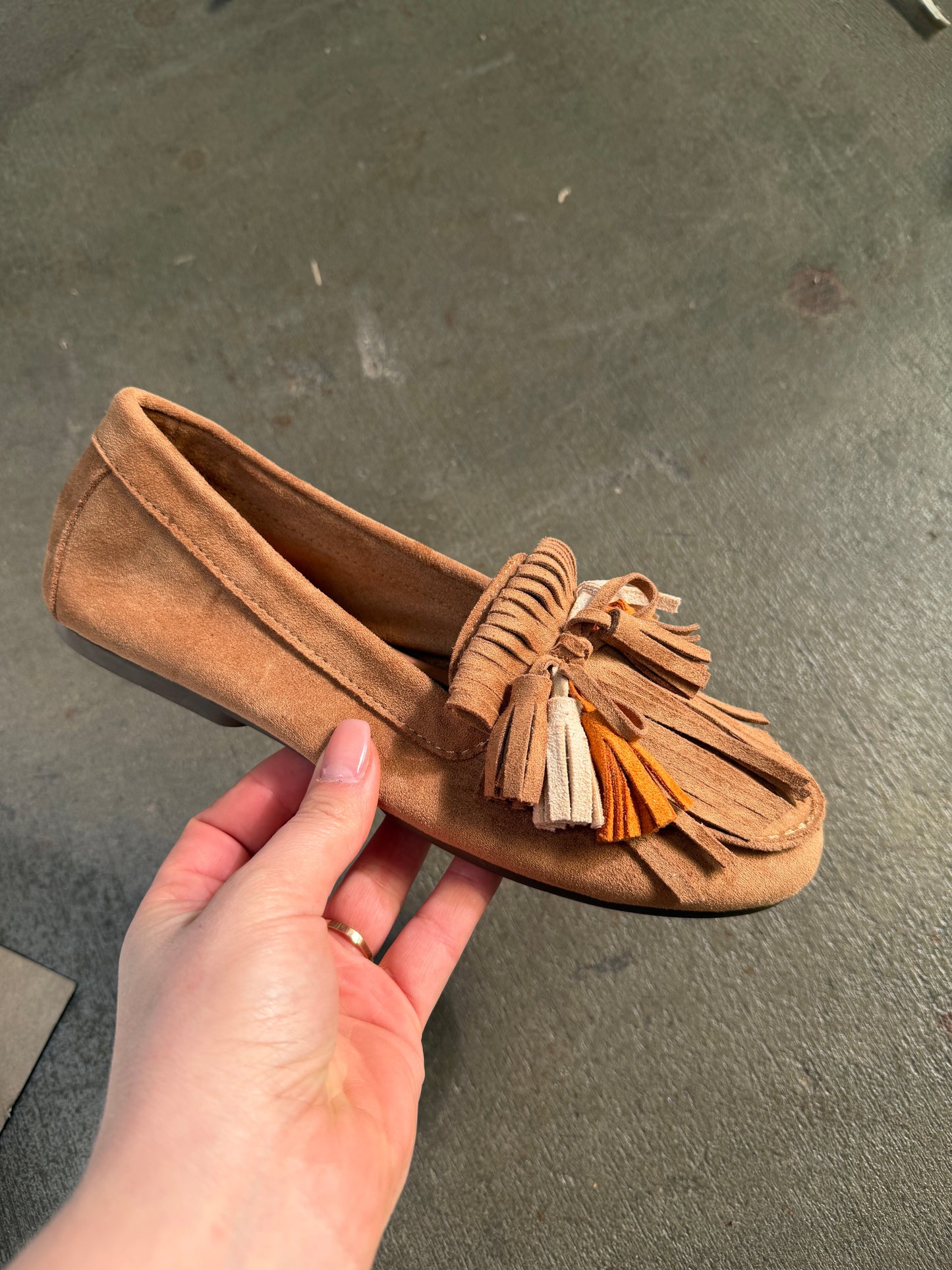 Mocassins Femme avec Franges et Nœud Lucyle