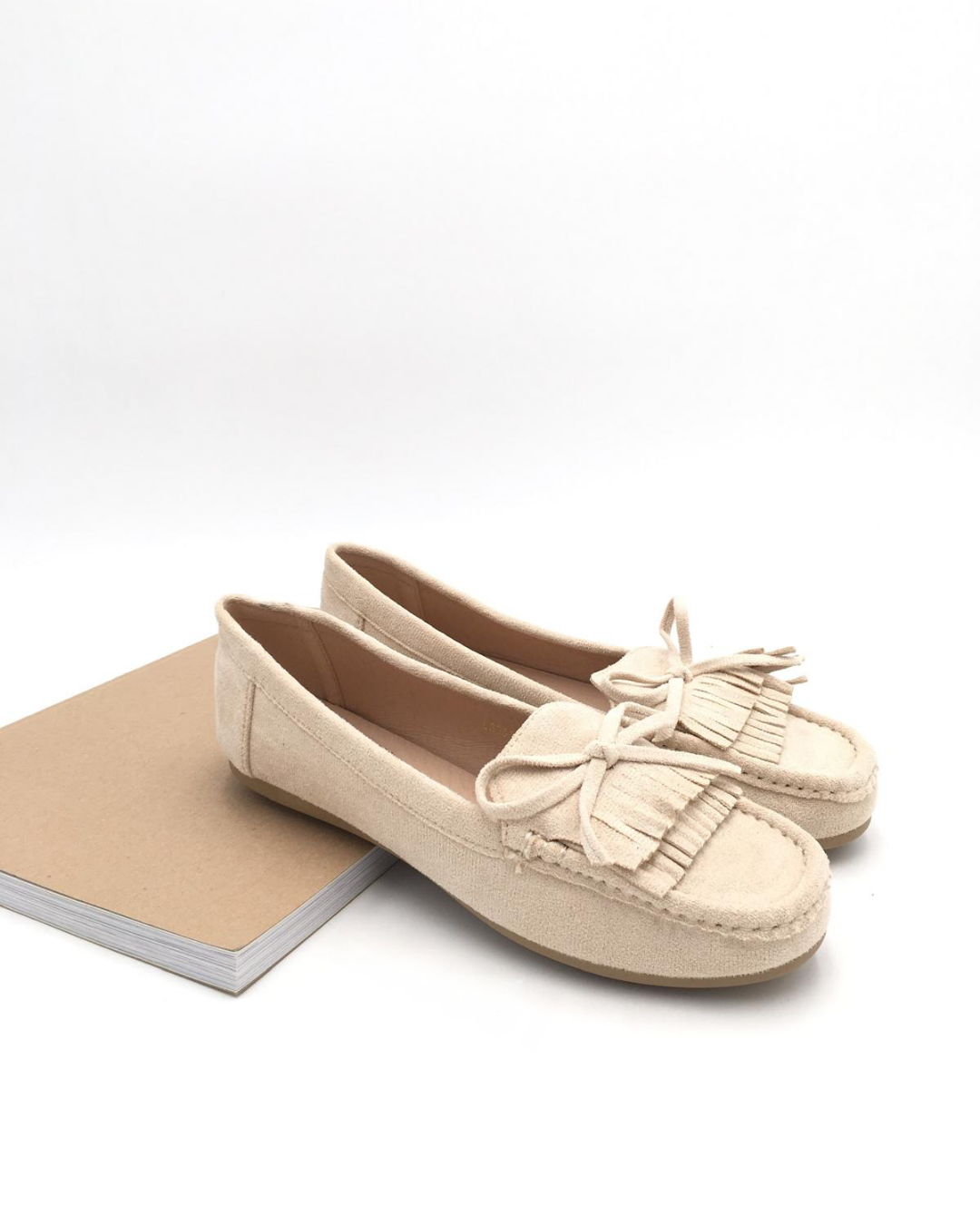 Mocassins Femme avec Franges et Nœud Lucyle