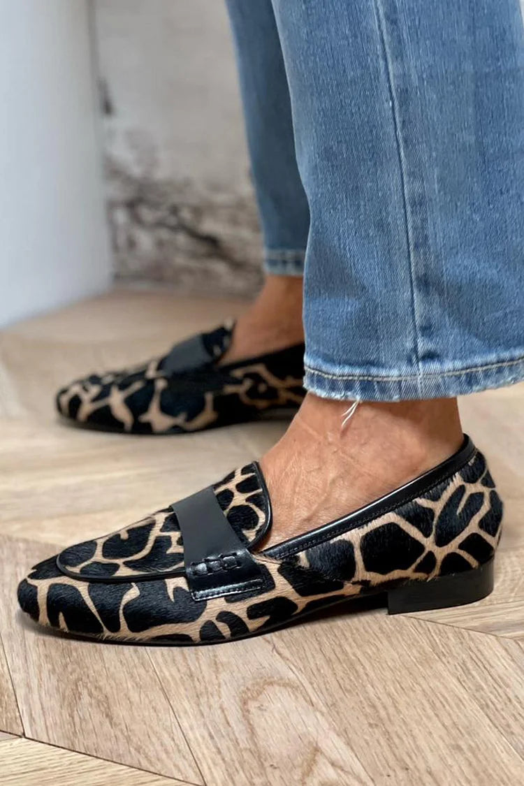 Mocassins Femme avec Imprimé Animal Audacieux Lucyle