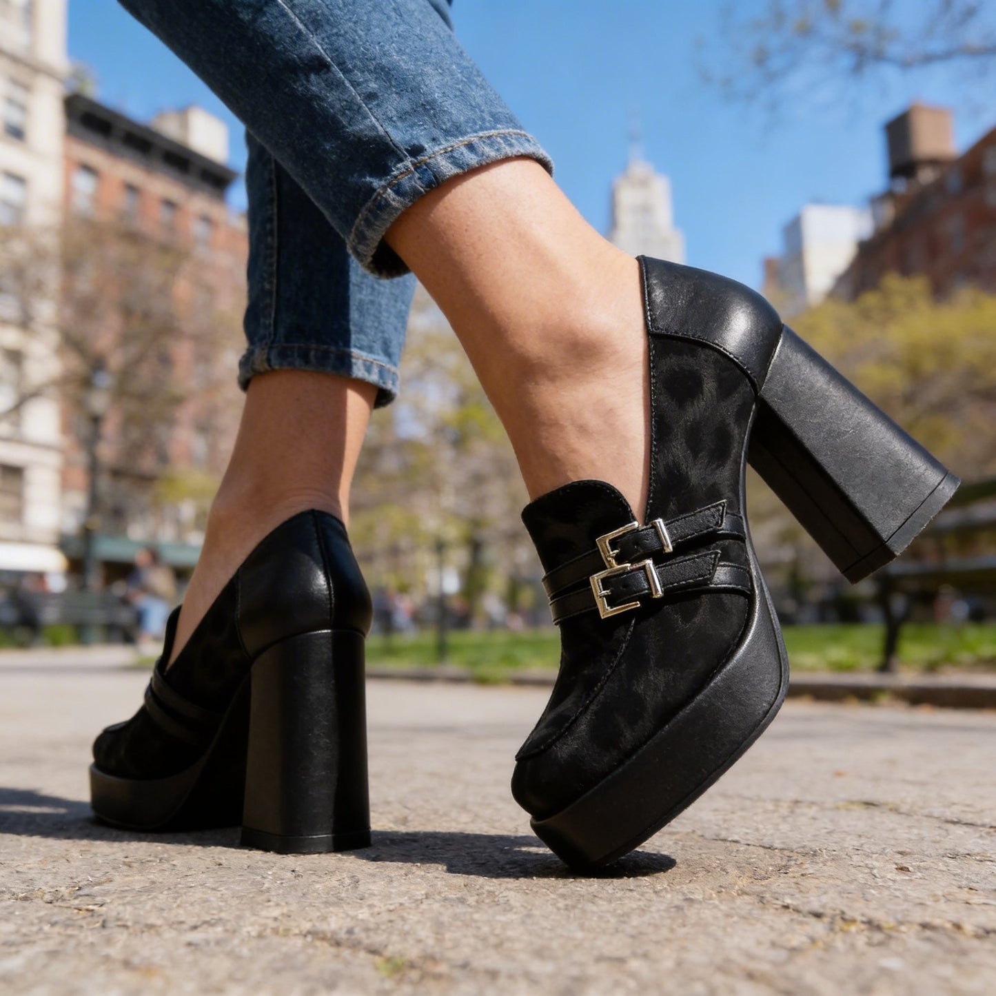 Mocassins Femme avec Imprimé Léopard Lucyle