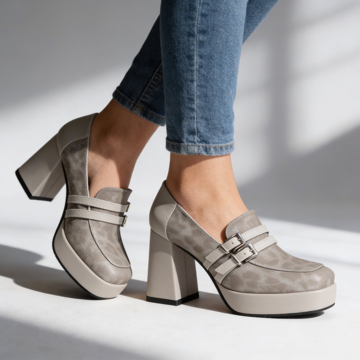 Mocassins Femme avec Imprimé Léopard Lucyle