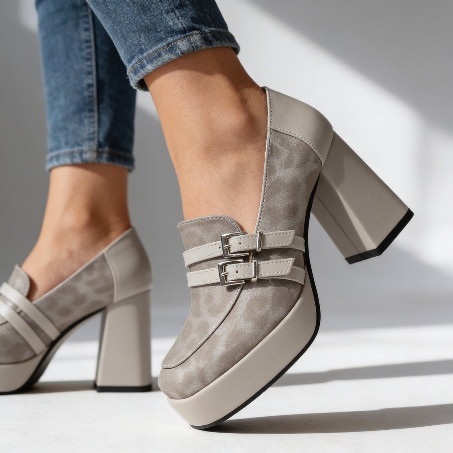 Mocassins Femme avec Imprimé Léopard Lucyle