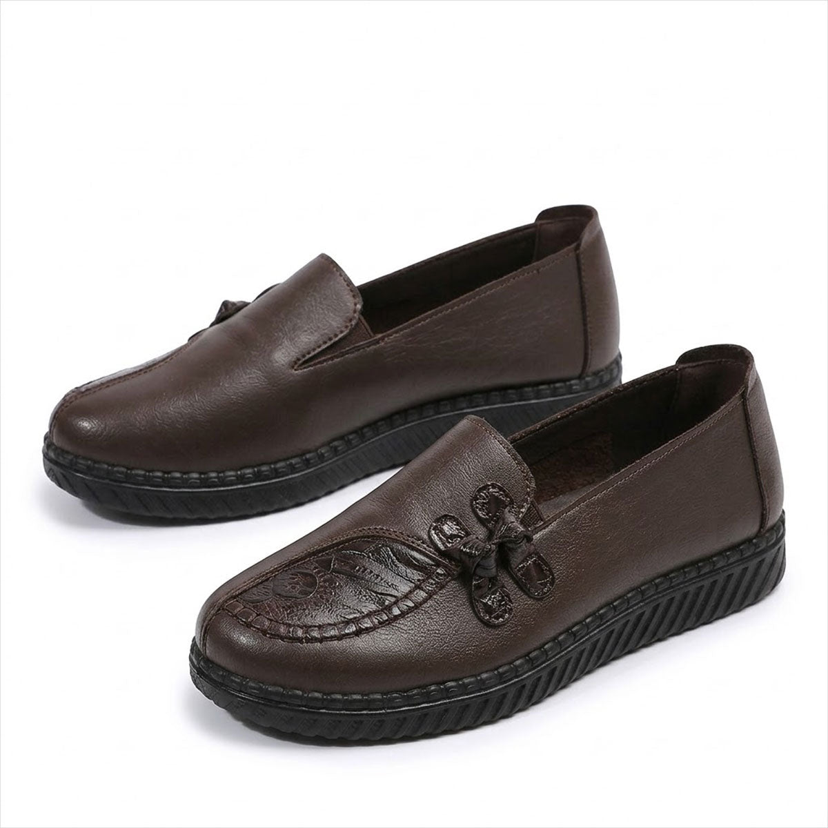 Mocassins Femme avec Motif Décoré en Cuir Lucyle