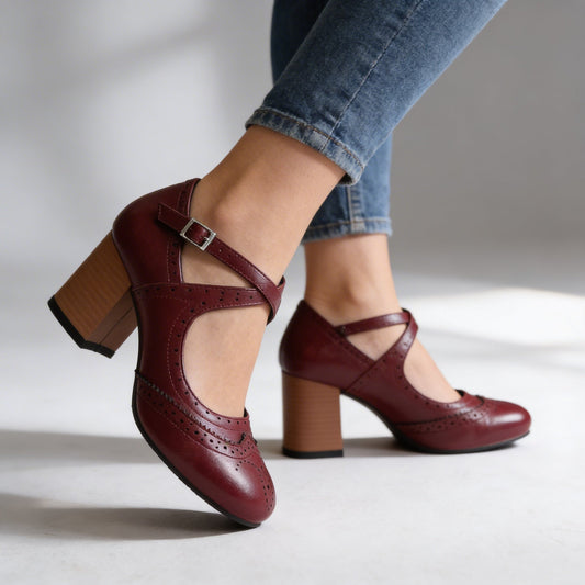 Mocassins Femme avec Talon Haut et Confort Lucyle