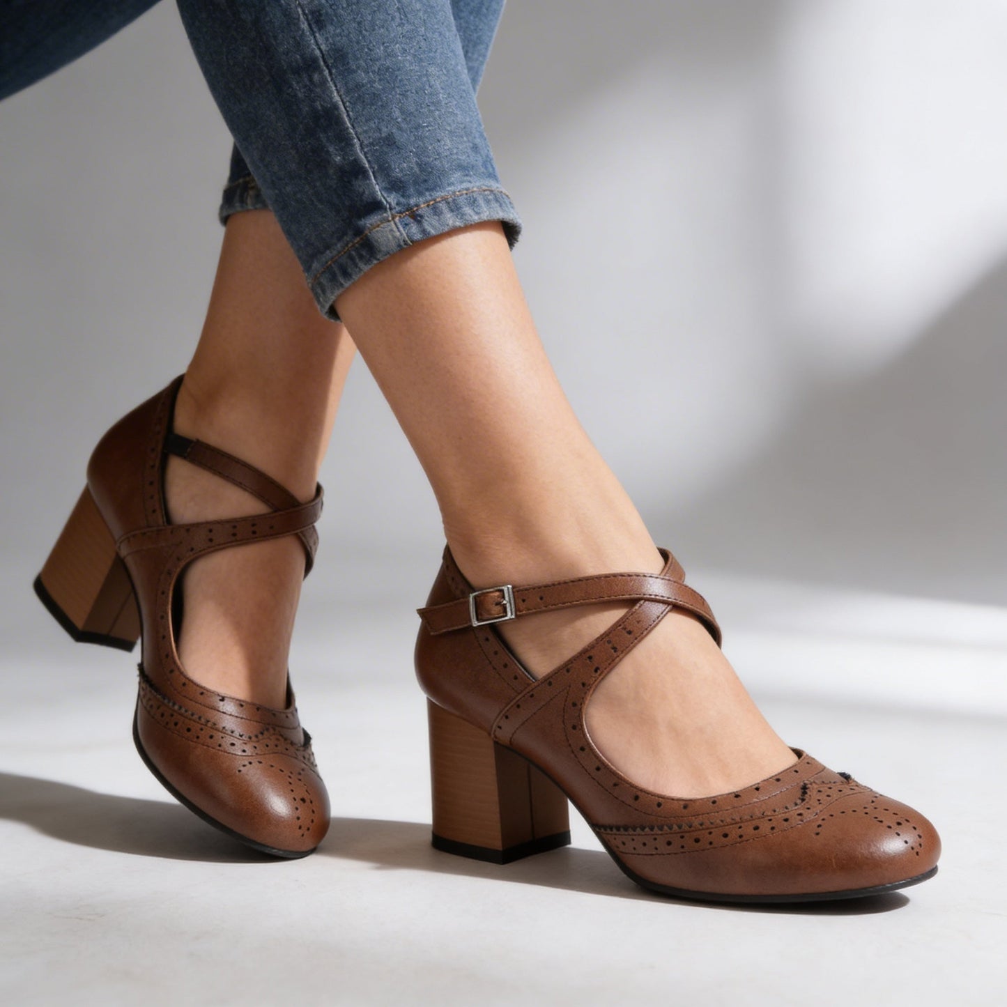 Mocassins Femme avec Talon Haut et Confort Lucyle