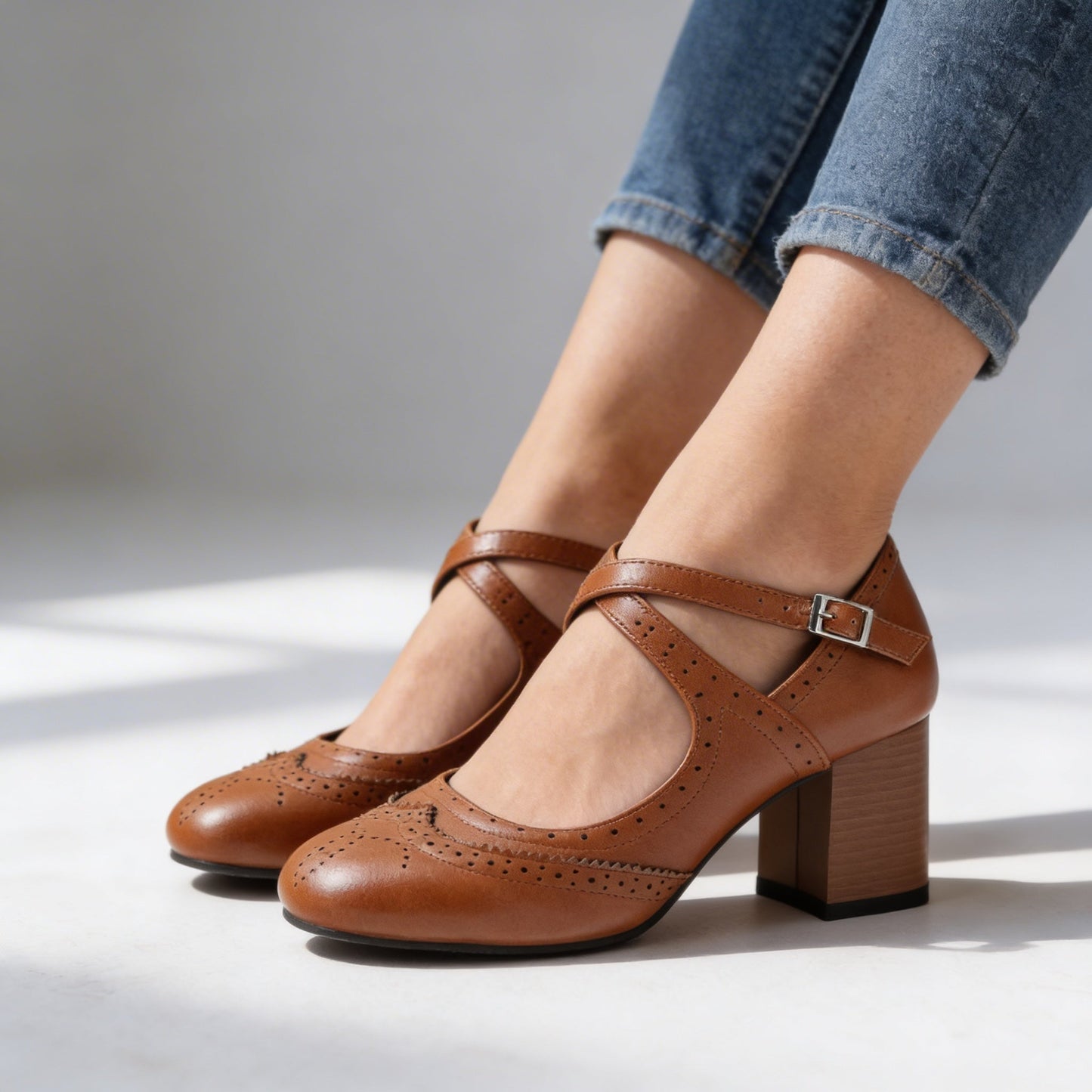 Mocassins Femme avec Talon Haut et Confort Lucyle