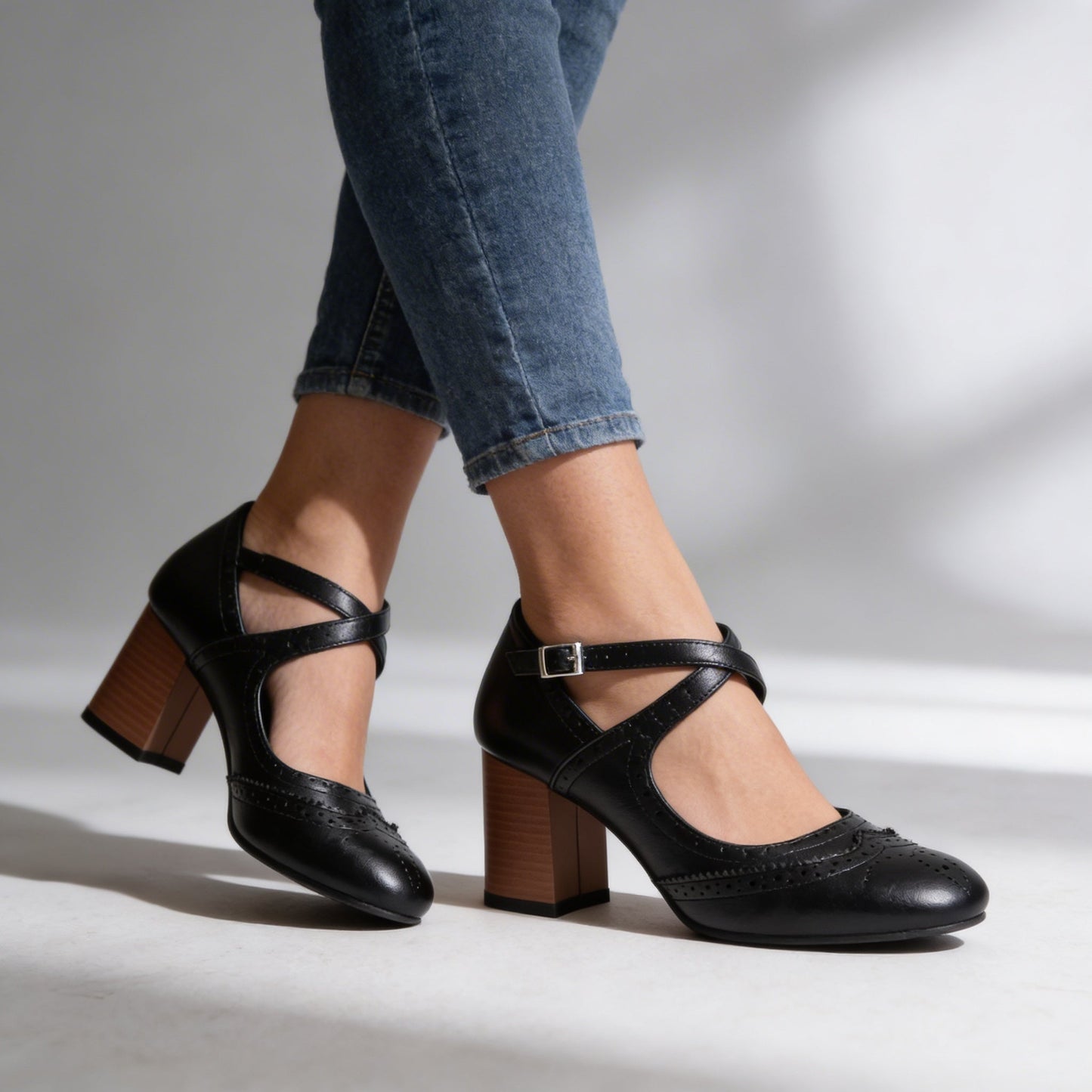 Mocassins Femme avec Talon Haut et Confort Lucyle