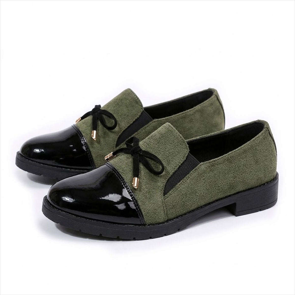 Mocassins Femme en Cuir Verni avec Nœud Élégant Lucyle