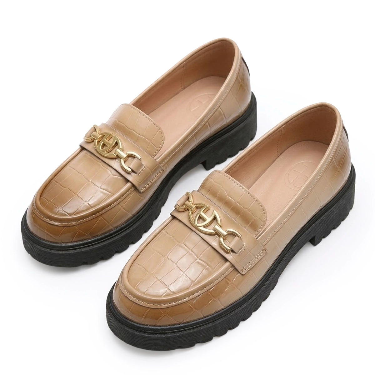 Mocassins Femme en Imitation Crocodile avec Confort Optimal Lucyle