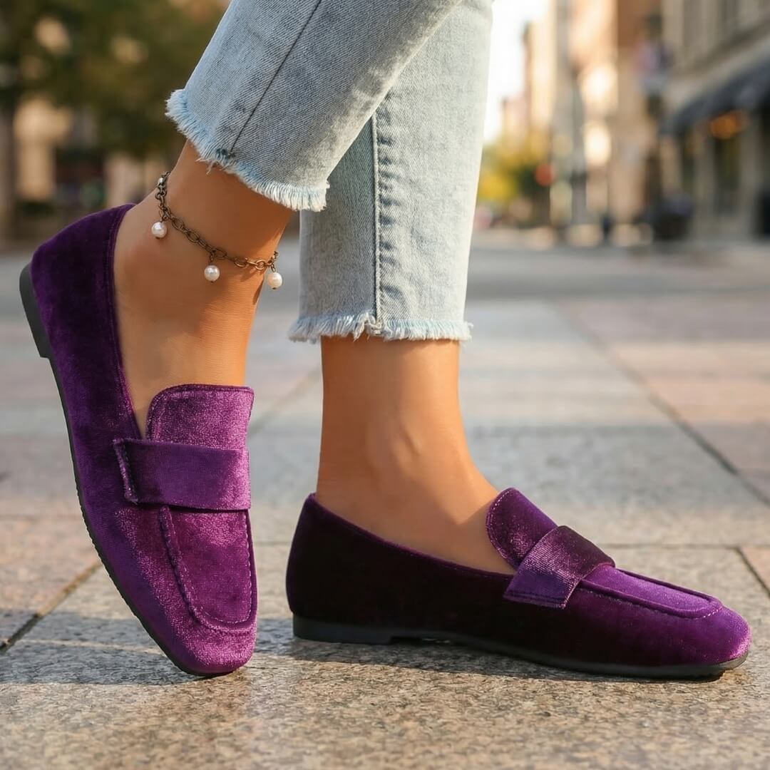 Mocassins Femme en Velours avec Semelle Rembourrée Lucyle