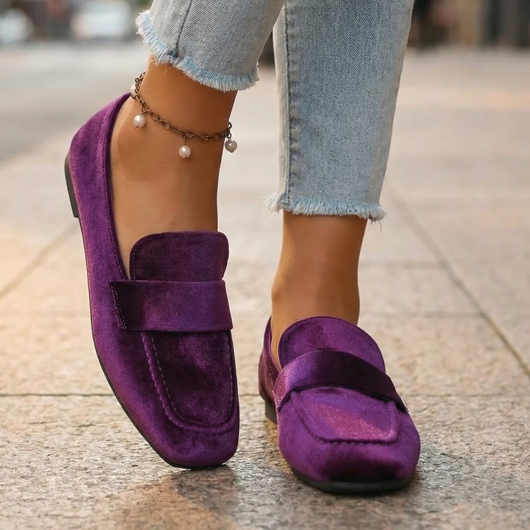 Mocassins Femme en Velours avec Semelle Rembourrée Lucyle