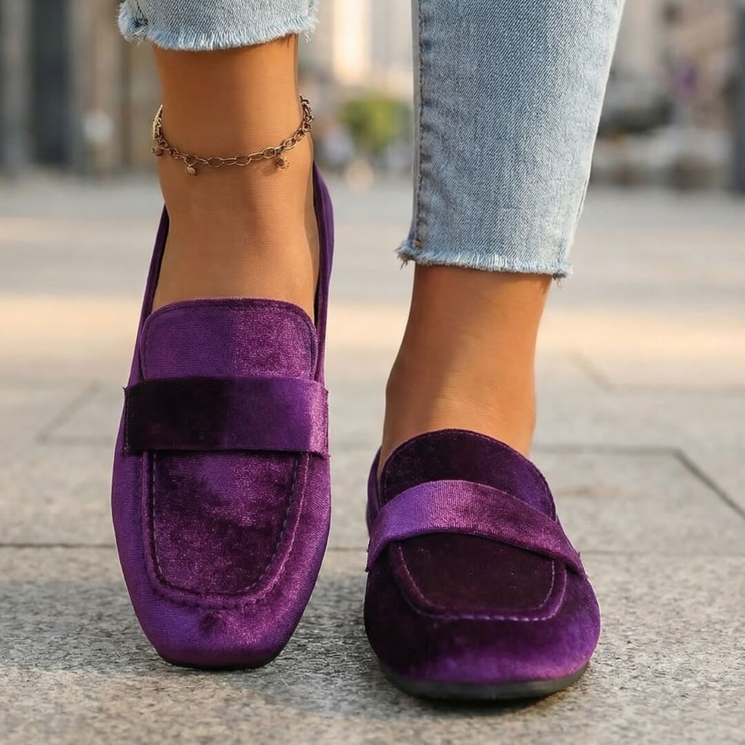 Mocassins Femme en Velours avec Semelle Rembourrée Lucyle