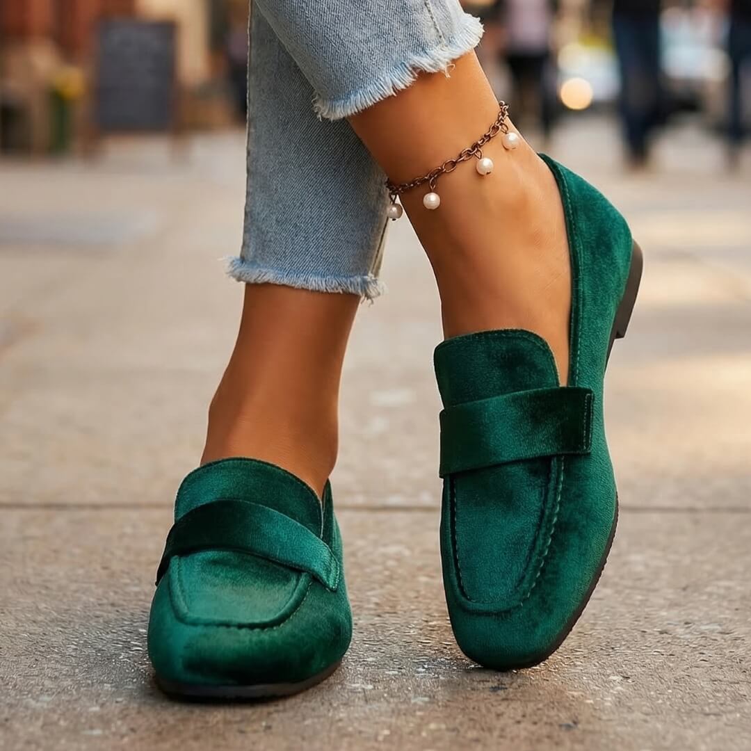 Mocassins Femme en Velours avec Semelle Rembourrée Lucyle