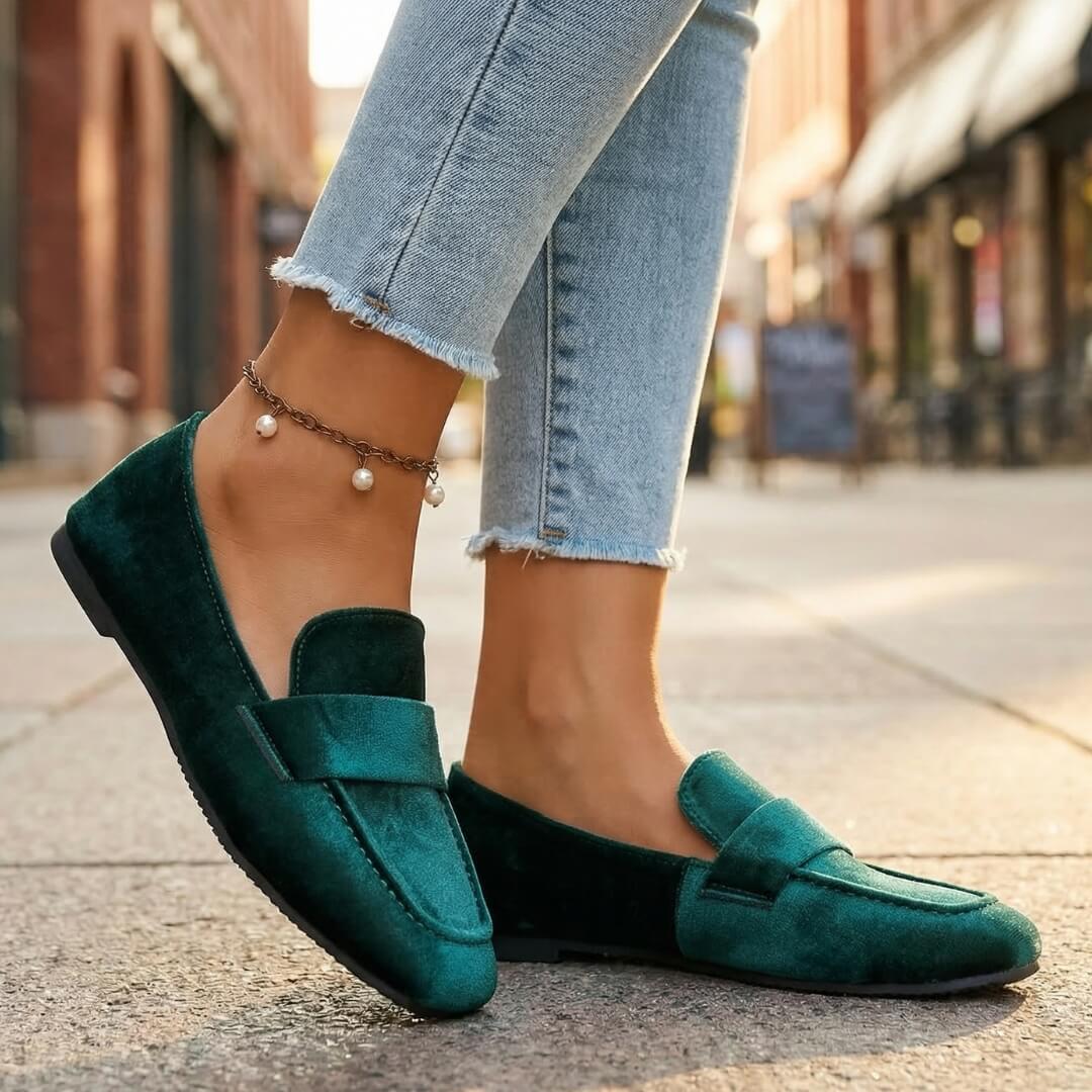 Mocassins Femme en Velours avec Semelle Rembourrée Lucyle