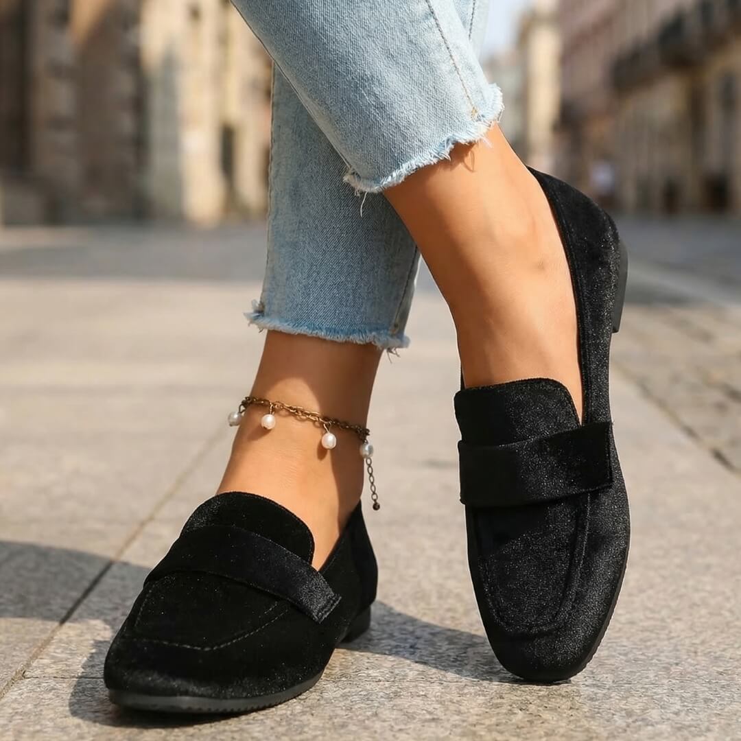 Mocassins Femme en Velours avec Semelle Rembourrée Lucyle