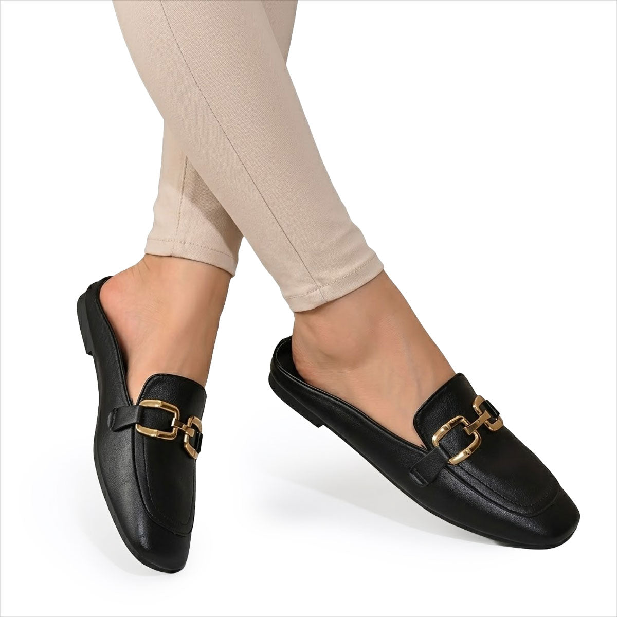 Mules Femme avec Détail Mors en Cuir Lucyle