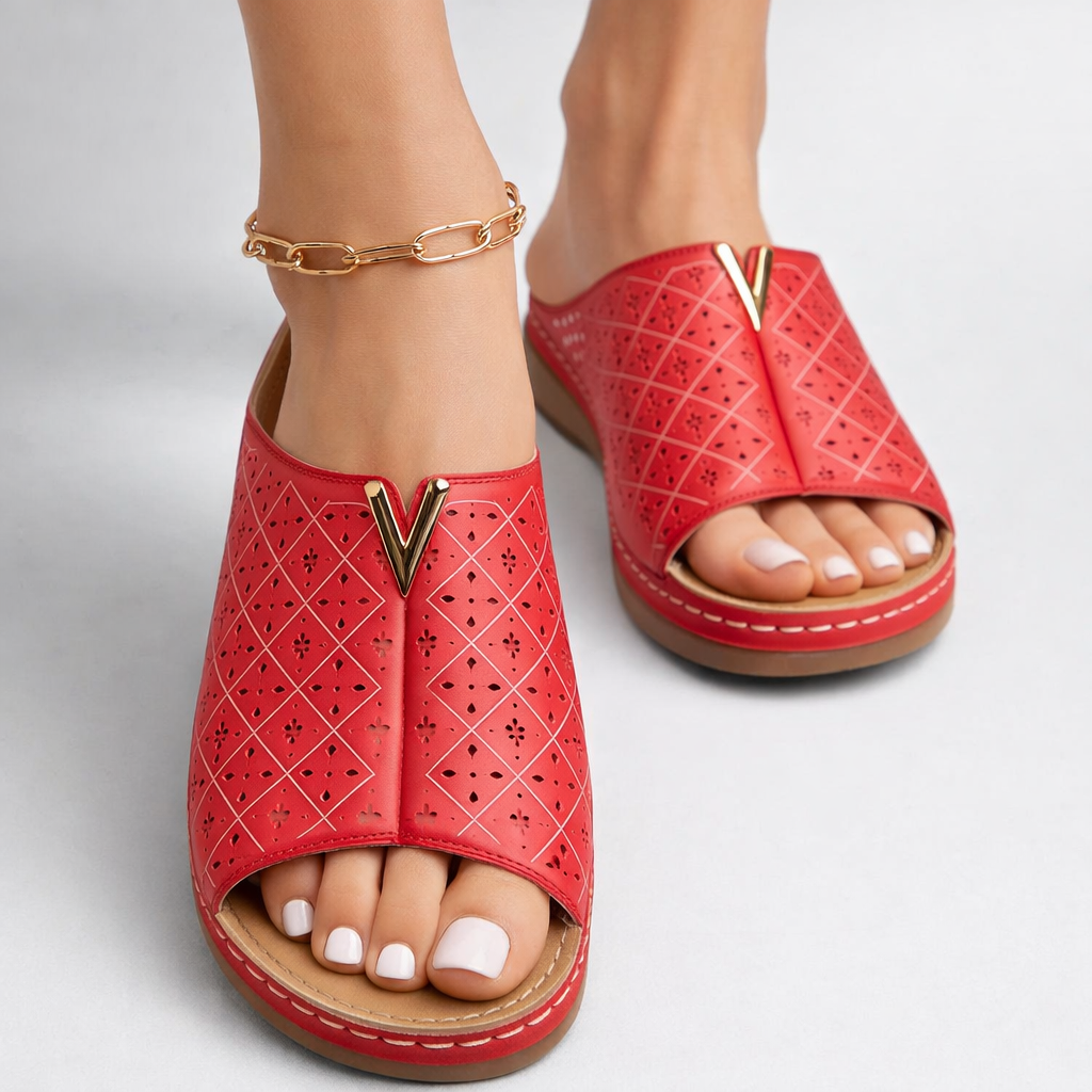 Mules Femme avec Tige en Cuir Perforé Lucyle