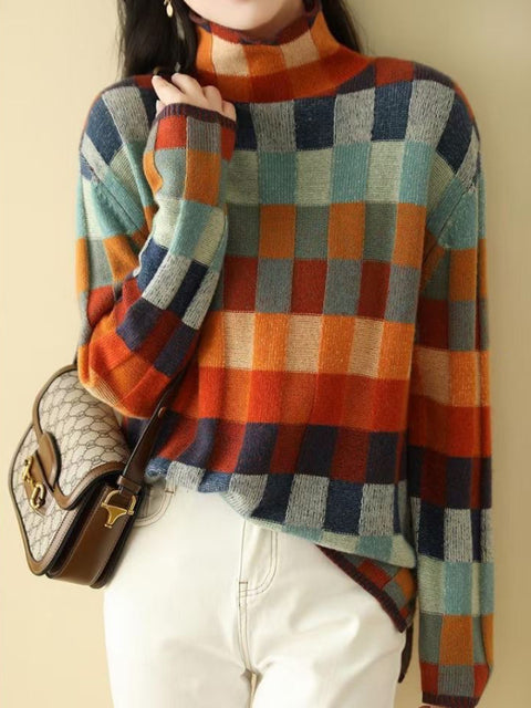 Pull Col Roulé Femme en Maille avec Coupe Élégante Lucyle
