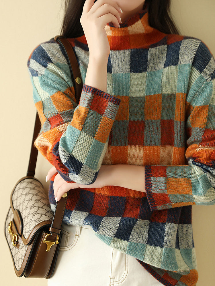 Pull Col Roulé Femme en Maille avec Coupe Élégante Lucyle