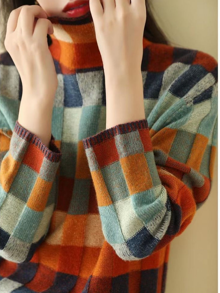 Pull Col Roulé Femme en Maille avec Coupe Élégante Lucyle