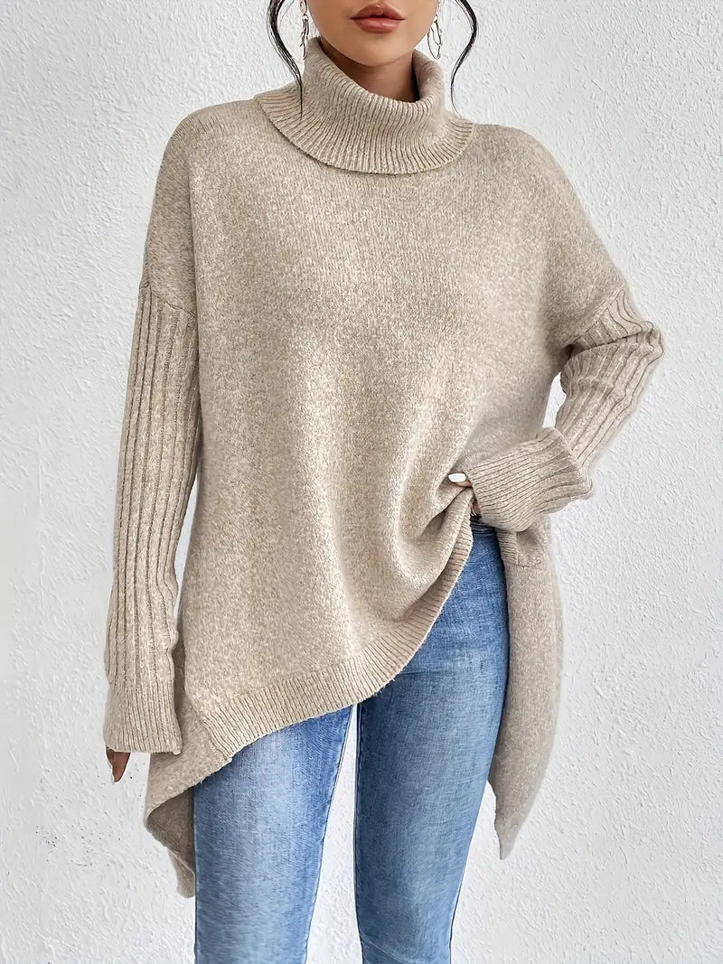 Pull Femme Oversize avec Col Roulé Lucyle