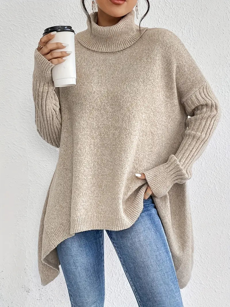 Pull Femme Oversize avec Col Roulé Lucyle