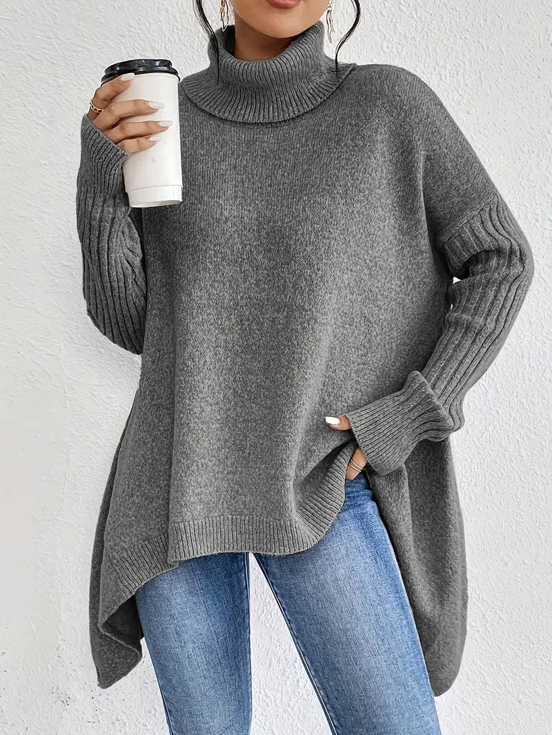 Pull Femme Oversize avec Col Roulé Lucyle