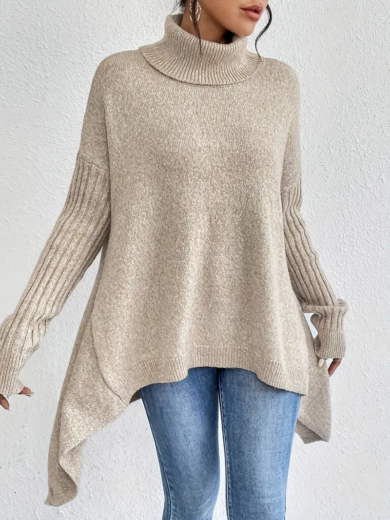 Pull Femme Oversize avec Col Roulé Lucyle