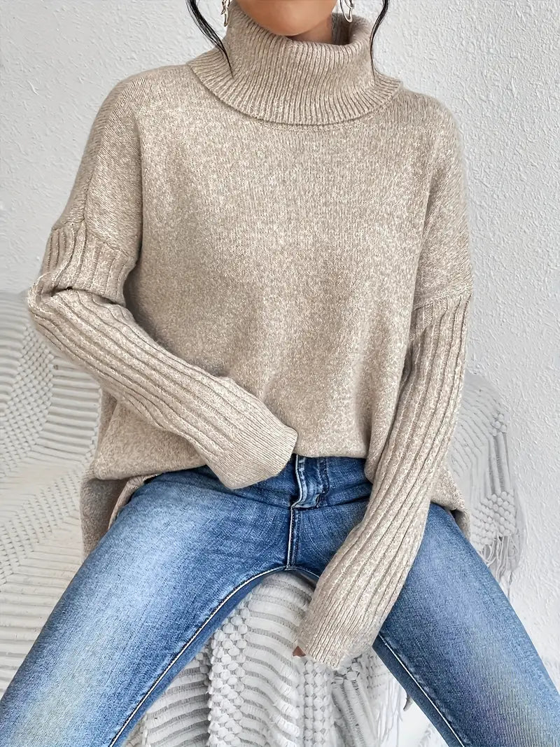Pull Femme Oversize avec Col Roulé Lucyle