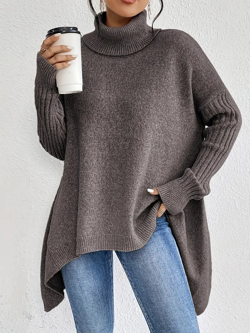 Pull Femme Oversize avec Col Roulé Lucyle
