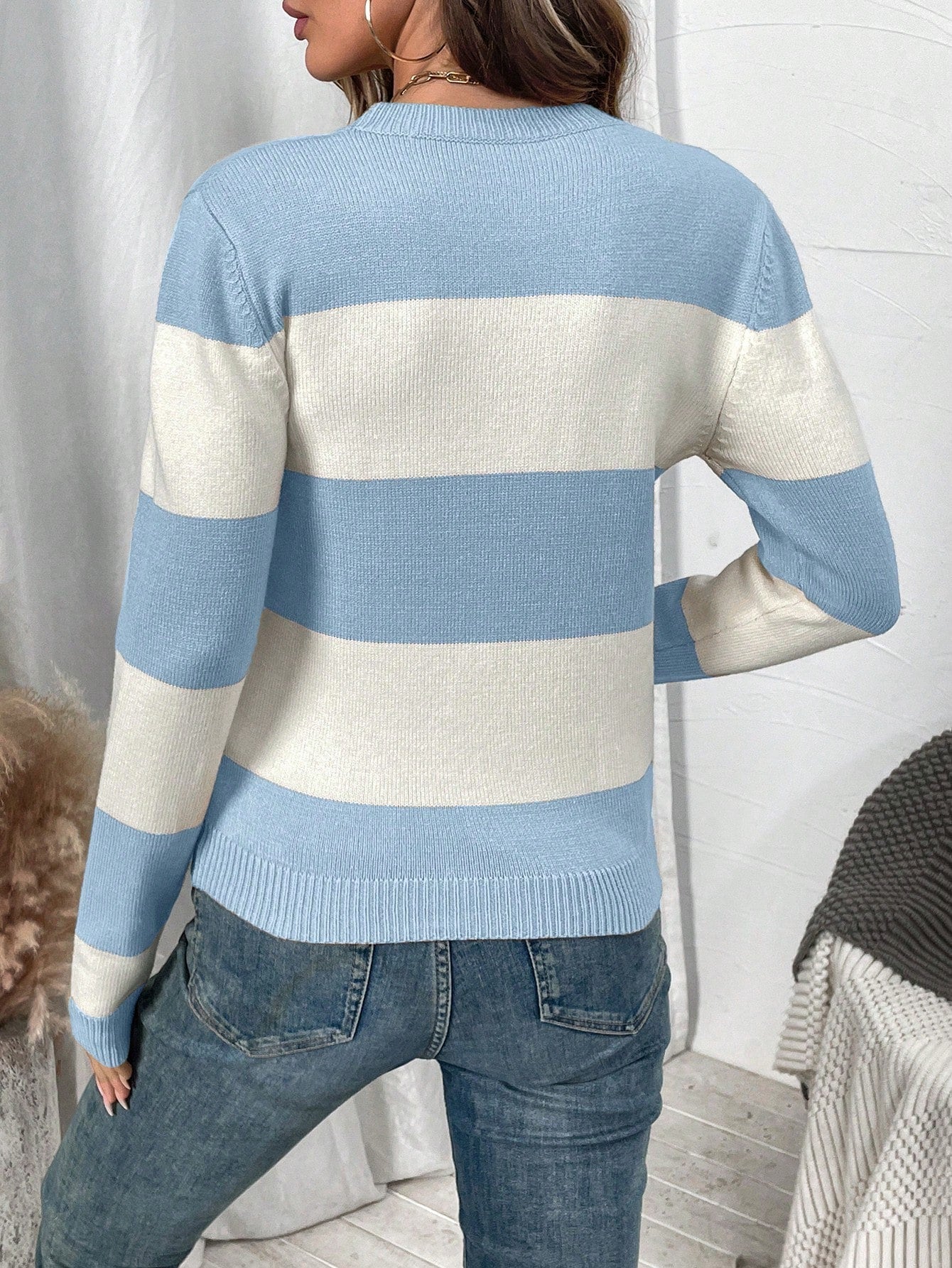 Pull Femme Rayé à Manches Longues Lucyle