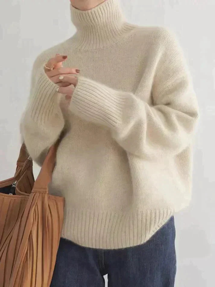 Pull Femme à Col Roulé avec Manches Longues Lucyle