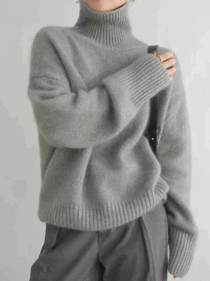 Pull Femme à Col Roulé avec Manches Longues Lucyle