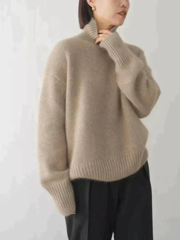 Pull Femme à Col Roulé avec Manches Longues Lucyle