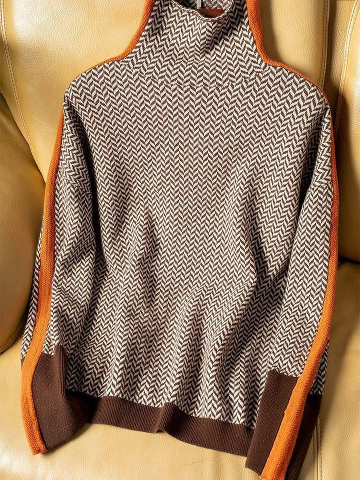 Pull Femme à Col Roulé en Maille Douce Lucyle