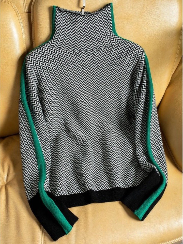 Pull Femme à Col Roulé en Maille Douce Lucyle