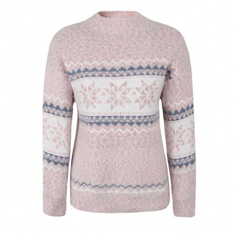 Pull Femme à Manches Longues avec Col Bas Lucyle