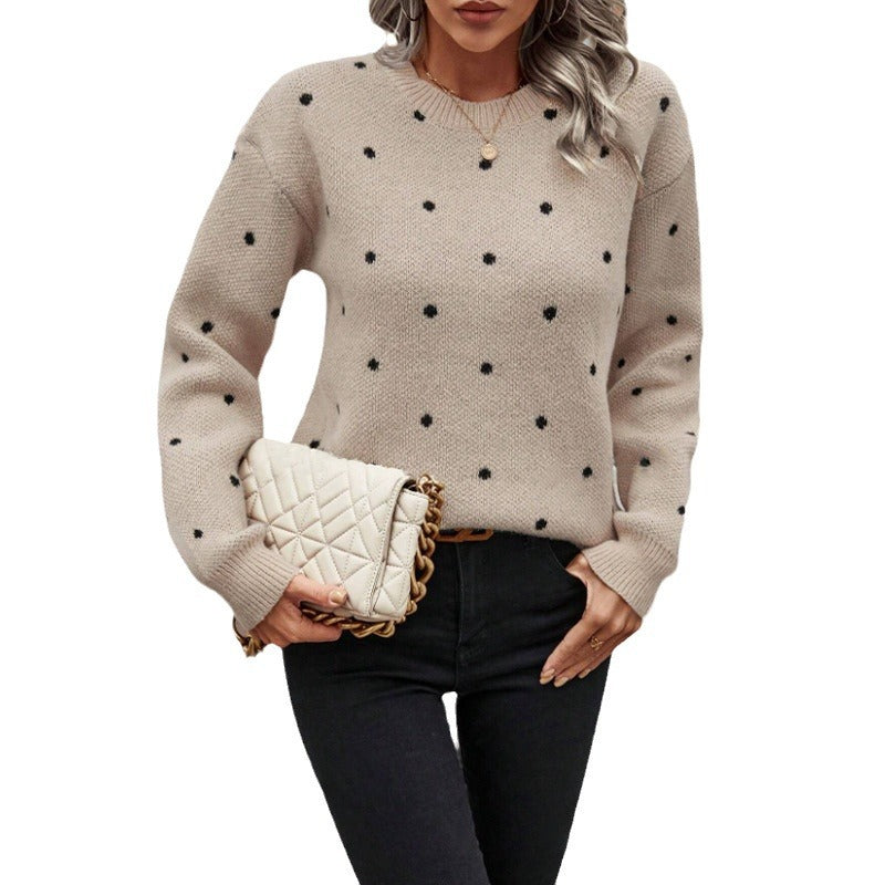Pull Femme à Pois avec Coupe Décontractée Lucyle