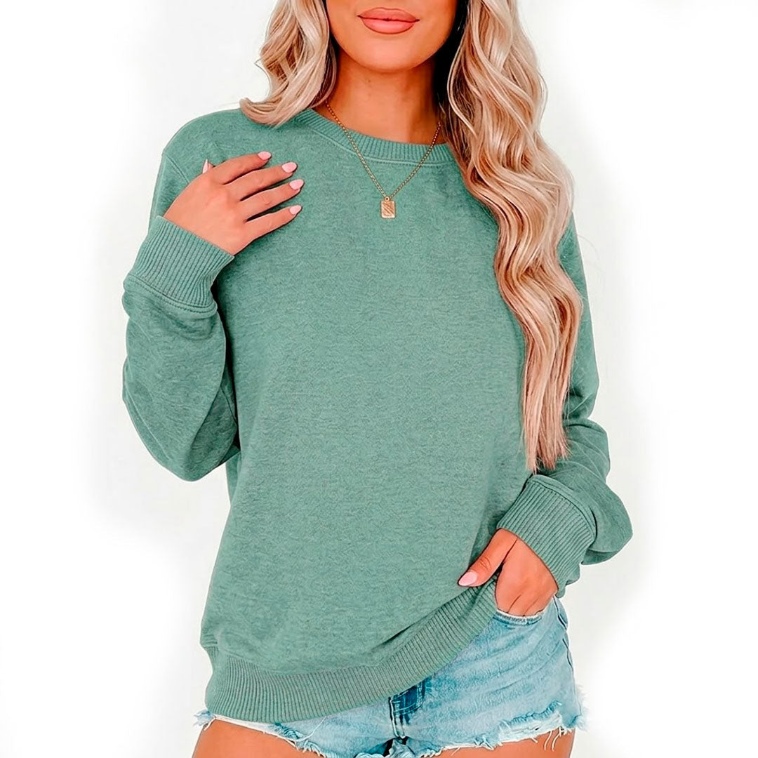 Pull Femme avec Col Rond en Maille Douce Lucyle