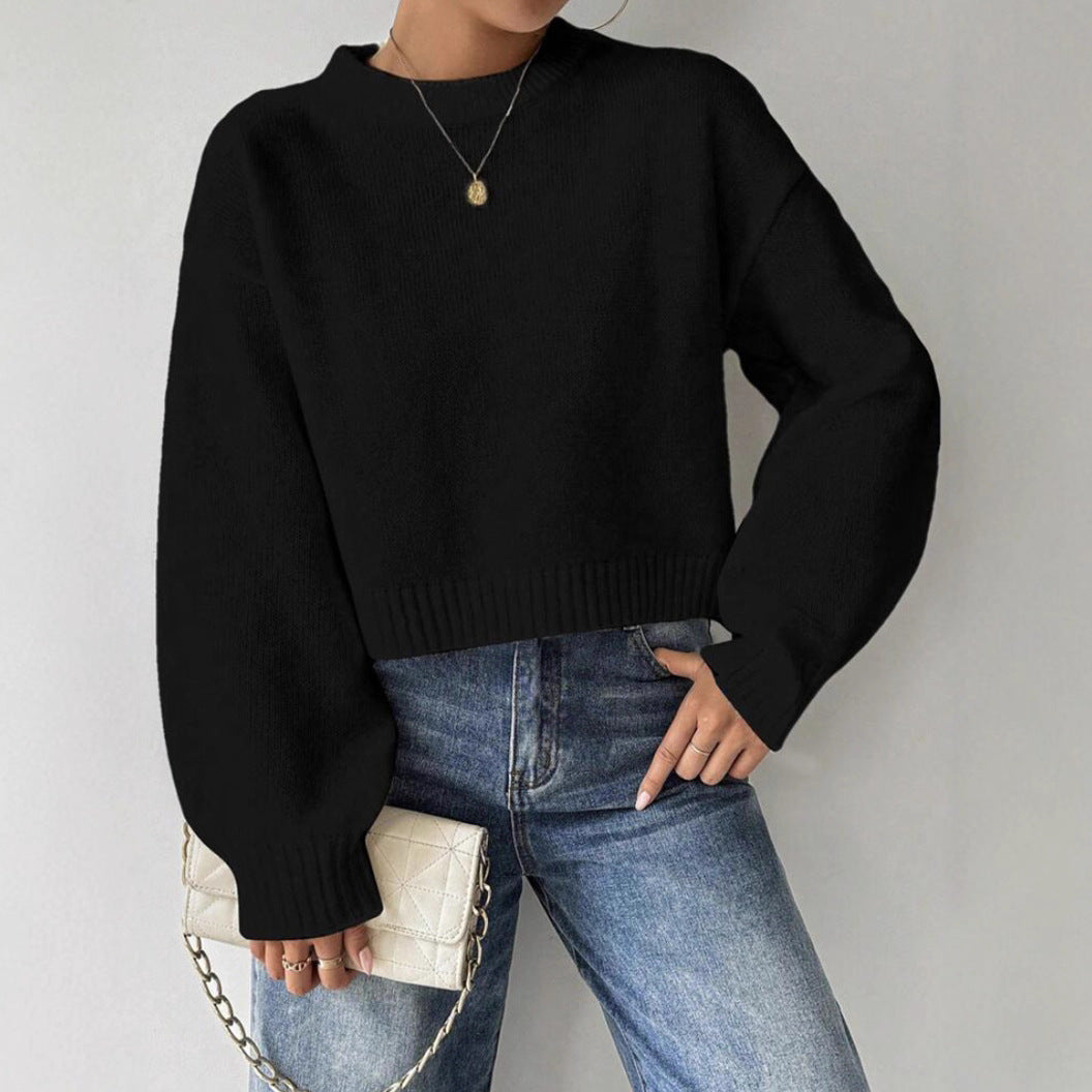 Pull Femme en Maille Fine avec Encolure Ronde Lucyle